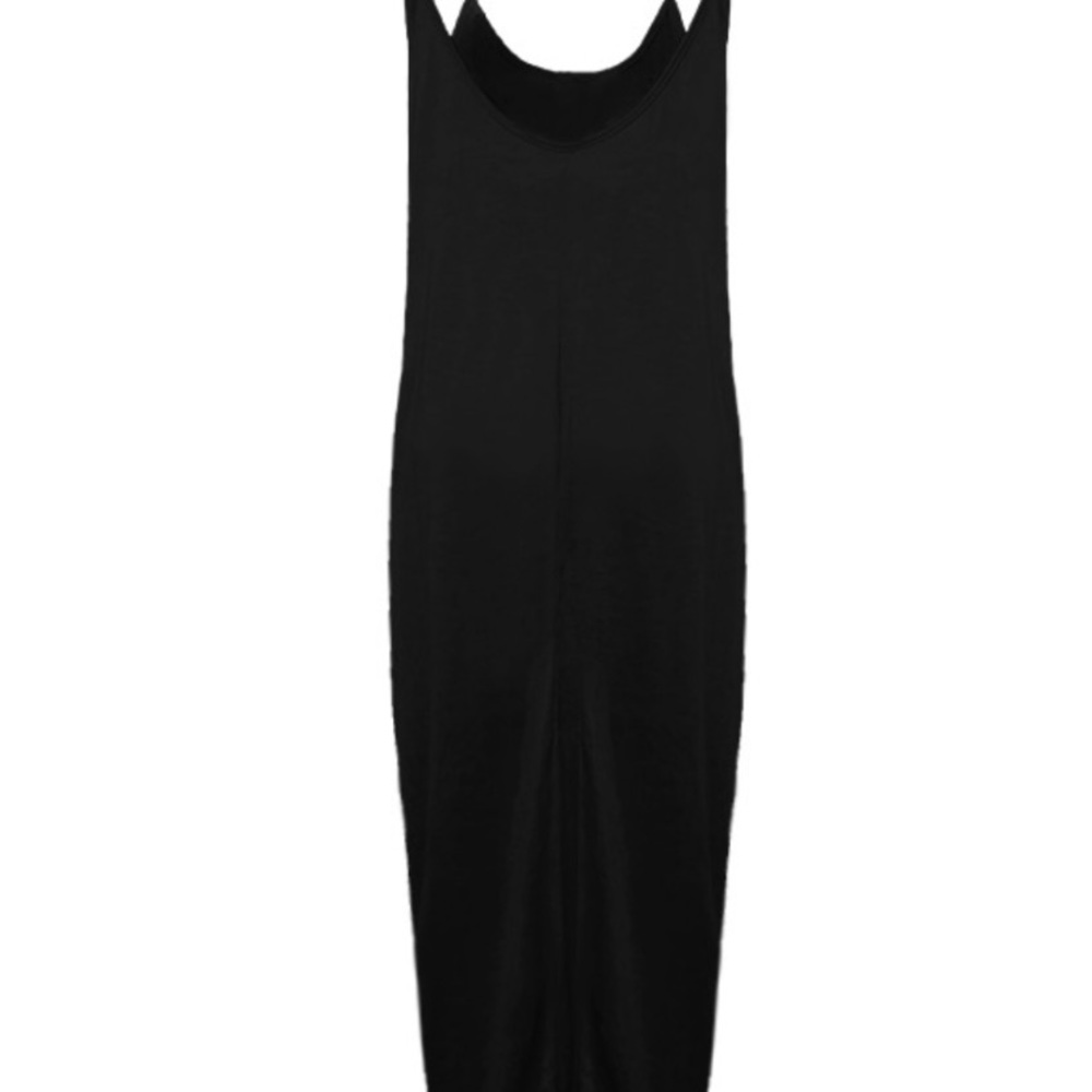 Leisure Pocket Patched Black maxi Dress🔥🔥 - Picture 4 of 4